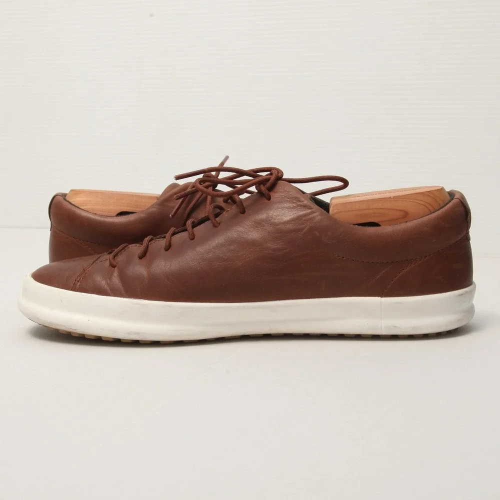 Camper Men's Chasis Sport Brown Leather Lace-Up Casual Sneakers EU 41 US 8